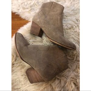 Aldo sand suede western cowboy bootie ankle boots 8 tan